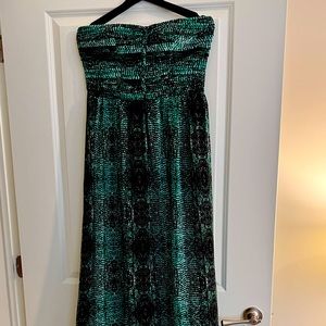 Anthropologie Mouilonette Soeurs Emerald and Black Dress